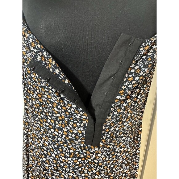 Volcom Juniors Large Floral Print Hey Stone Hey Slit-Front Midi Dress Black Sz S - Picture 4 of 10